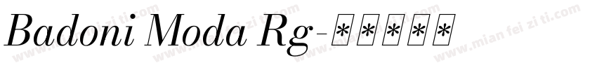 Badoni Moda Rg字体转换